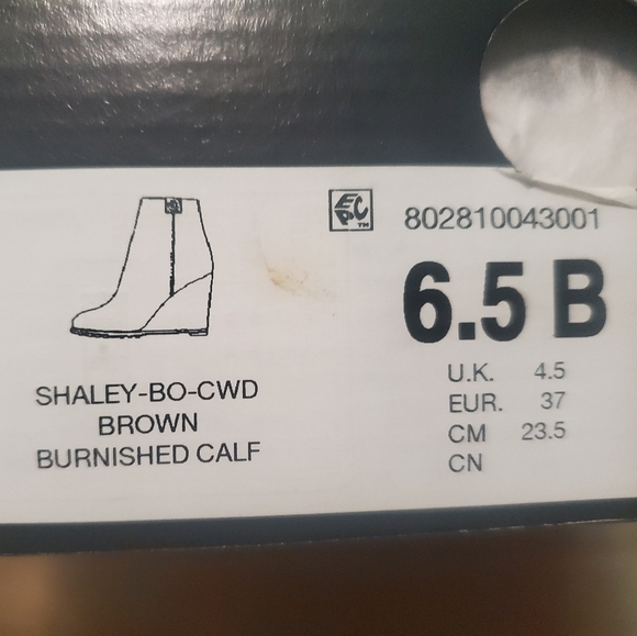 Ralph Lauren Shaley wedge booties espresso brown leather - Picture 8 of 8